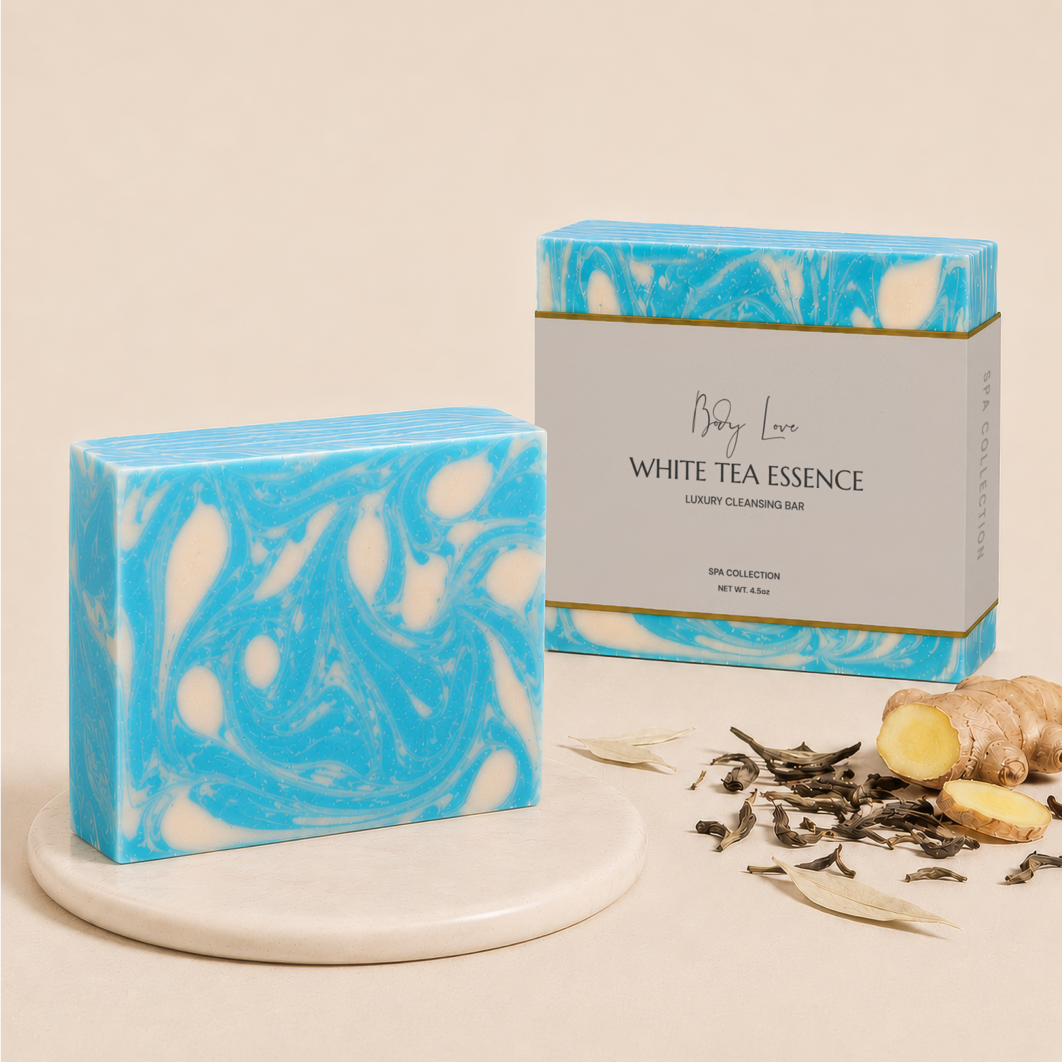 Luxury Cleansing Bar – White Tea Essence